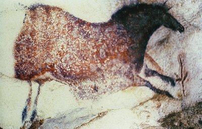 Rock painting of a galloping horse, c.17000 BC by Unbekannt Unbekannt